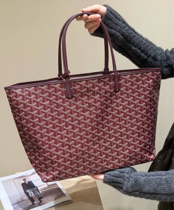 Сумка шоппер Goyard гоярд повний комплект бутика шкіра сумочка
