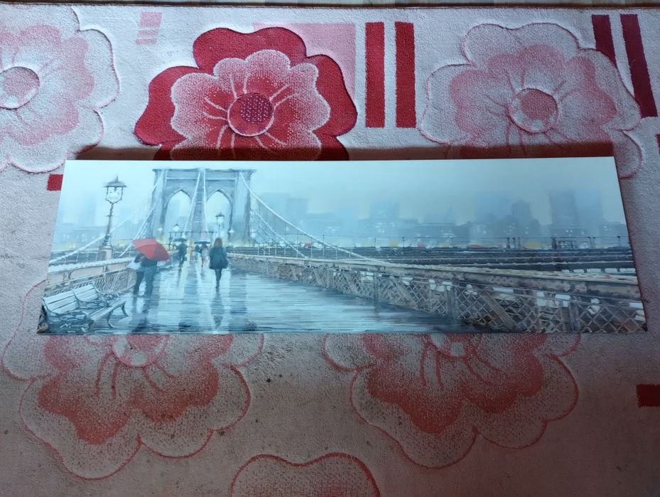 Obraz Canvas Watercolor 4 45x140 cm St400 New York Bridge