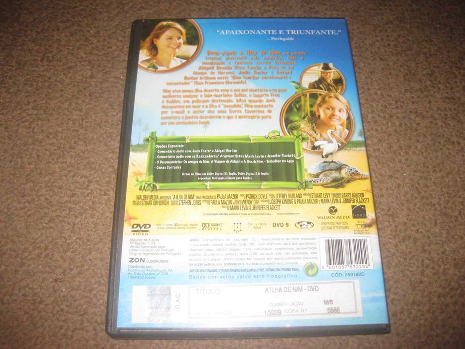 DVD "A Ilha de Nim" com Gerard Butler64739411872771121