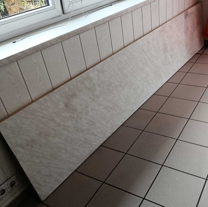 Płyta wiórowa biała gruba blat biały duży 305cm x 60cm x 3cm