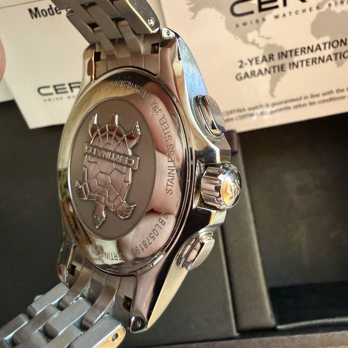 Zegarek Certina DS Prime Chronograph Diamonds | FULL SET | Diamenty, Szafir