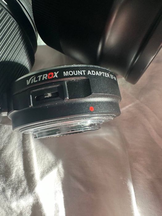 Sigma 100-400mm f5-6.3 DG OS HSM Canon EF плюс адаптер Viltrox EF-M1