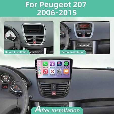 Radio samochodowe 8 Core 4+64 Android dla Peugeot 207 06r-15r +kamera