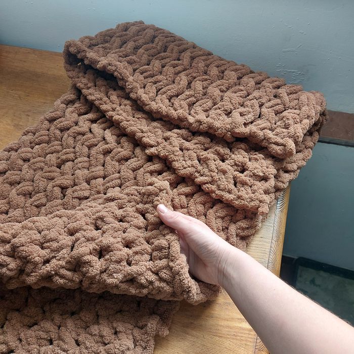 Плюшевий плед ручної роботи