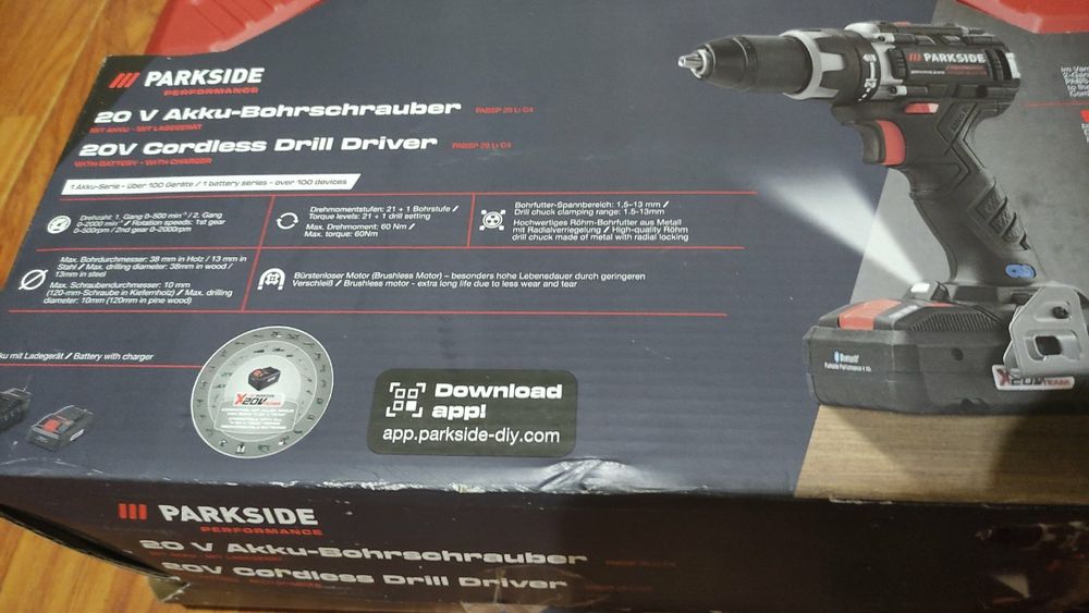 Продам Новий Шуруповерт PARKSIDE PERFORMANCE 20 V