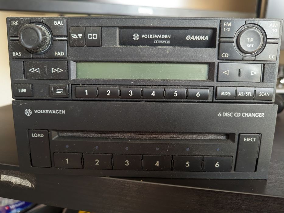 VW Radio original Gamma com caixa 6 CDs