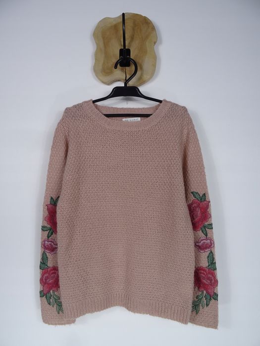 Sweter z haftem Primark 140 9/10 lat dziergany