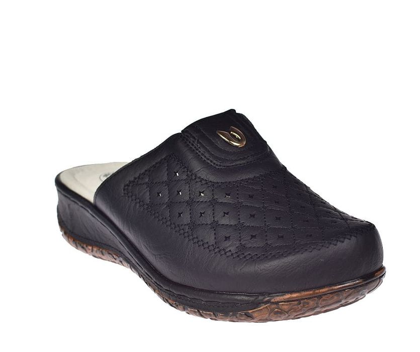 Klapki medyczne damskie na koturnie Enplus JL395 bk roz.  37