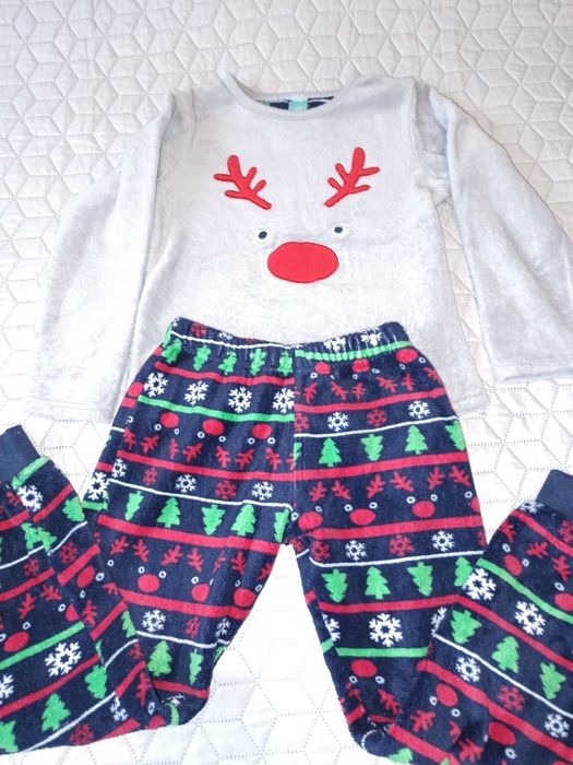 Piżama chłopięca świąteczna r.122/128 cm.
