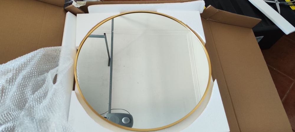 Espelho de metal dourado Novo 60cm