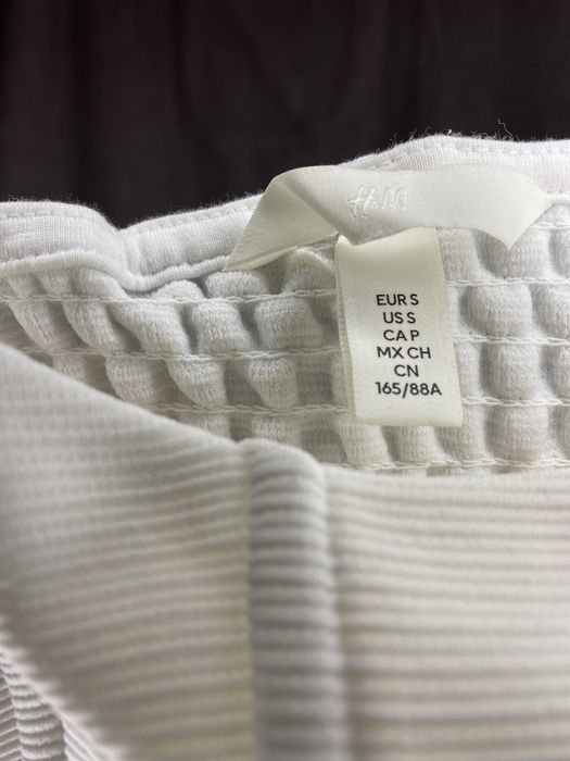 Biały top gorsetowy r. S H&M