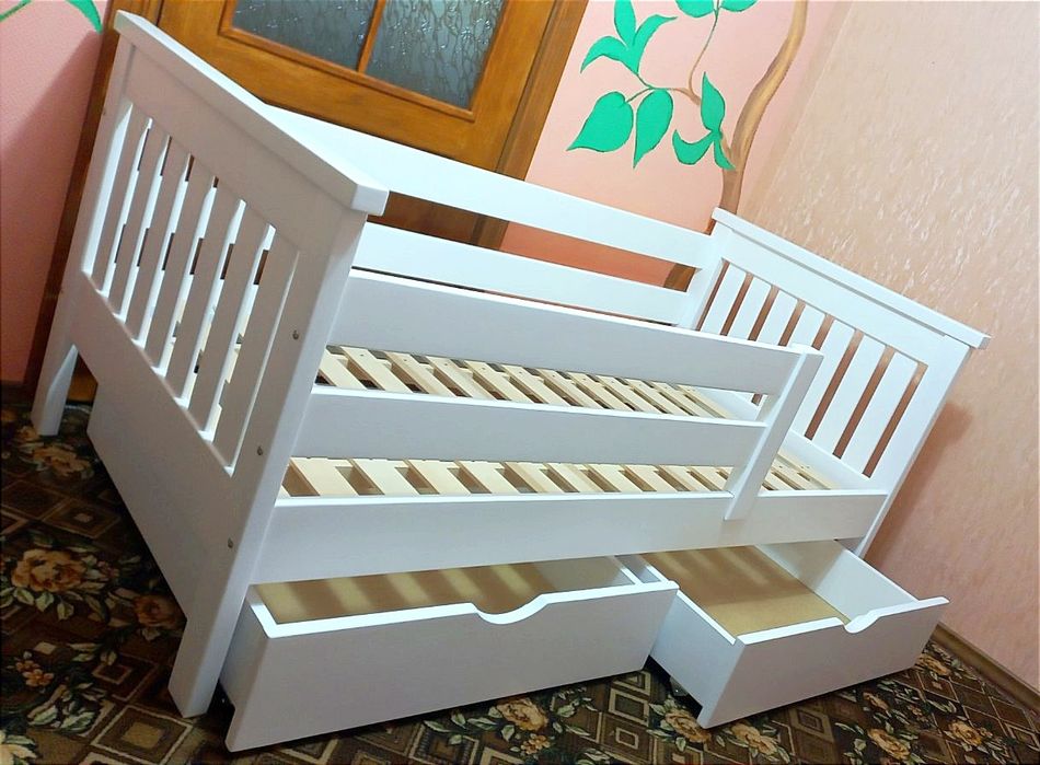 В наличии 10.03.2026 Детская кроватка с ольхи 160х80. Подростковая