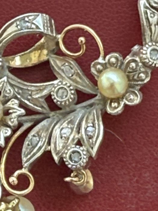 Colar em ouro 19.2 kt e prata , sec XX