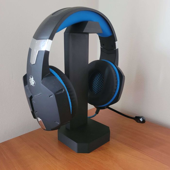 Stojak na słuchawki – druk 3D, czarny PLA matte.