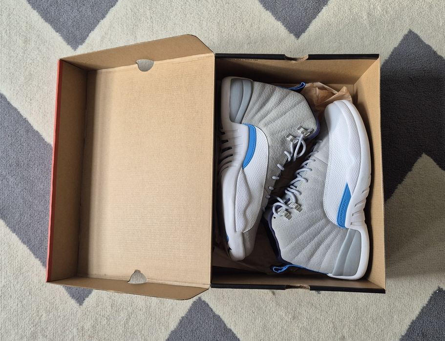 Air Jordan 12 Retro Grey Univesity Blue roz 42,5  I roz 44 uwaga