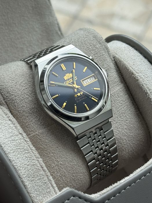 Zegarek meski Orient Tri-Star Crystal 21 jewels cal. 469 rare beauty 80’s vintage automatic