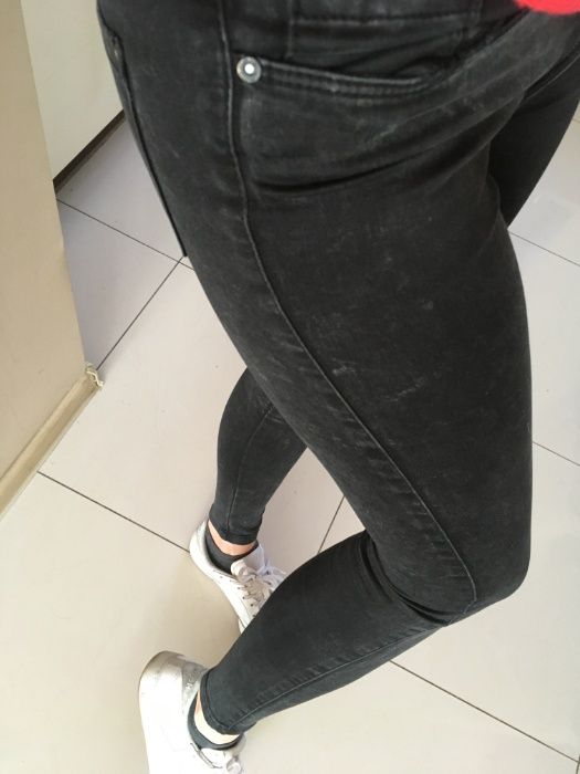 ONLY szare rurki marmurki jeansy spodnie obcisłe skinny S 30 jak nowe