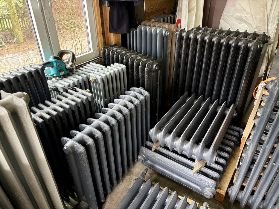 Grzejniki zeliwne zdobione loft zabytkowe artdeco