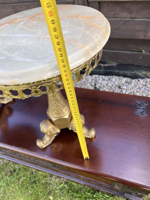 Вінтажний Столик підставка бронза онікс