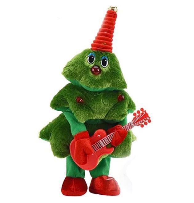 Новорічна іграшка ялинка танцює та співає No Brand зелена З Гітарою