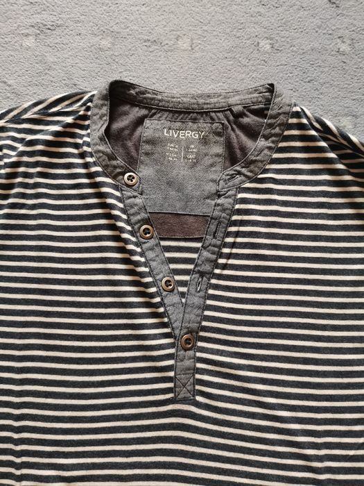 Koszulka z długim rękawem w paski LIVERGY roz S