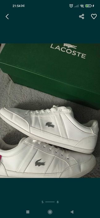 Buty Lacoste Chaymon rozmiar 43 białe skóra skórzane j. Nowe męskie