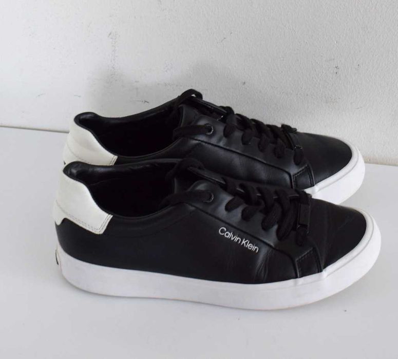 Calvin Klein Sneakersy Vulcanized Lace Up Lth skórzane 38 czarne