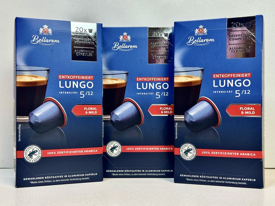 Кава в капсулах Bellarom by Nespresso Lungo Decaf 5/12 (20 капсул)