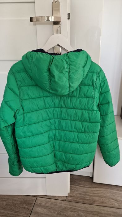 BENETTON  Pikowana kurtka puchowa z kapturem (Stan bdb.)
