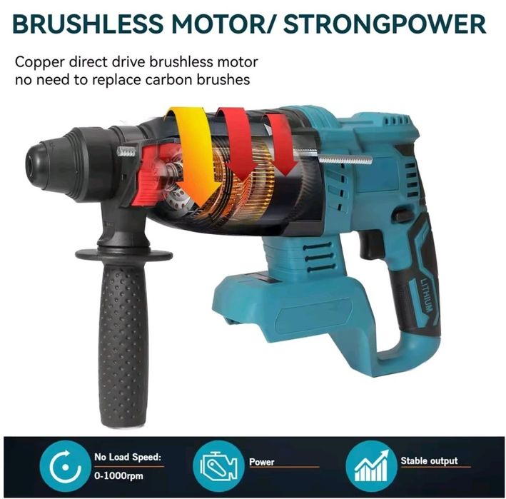 Martelo de Impacto c/ 2 Bateria 4Ah