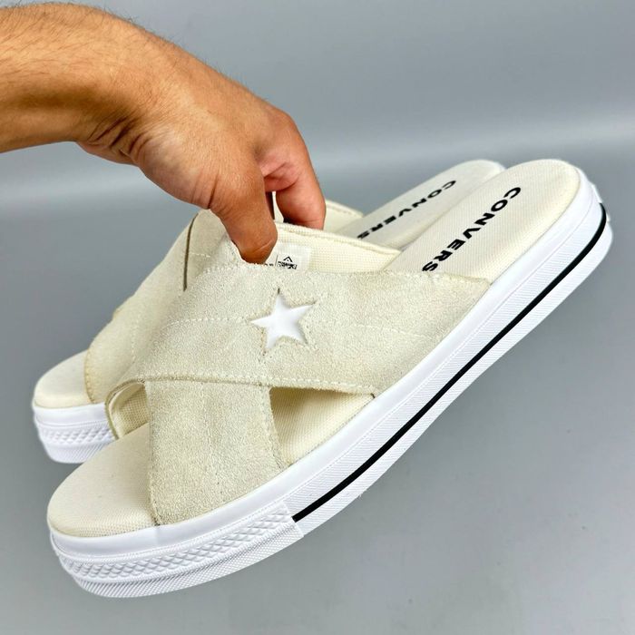 Тапки Converse One Star Sandal сандали конверс тапочк босоножки шлепки кроссовки кеди сланцы сандали замшевые конвера