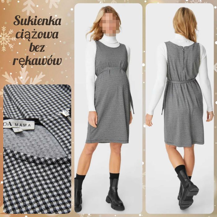 Sukienka ciążowa bez rękawów r.S C&A