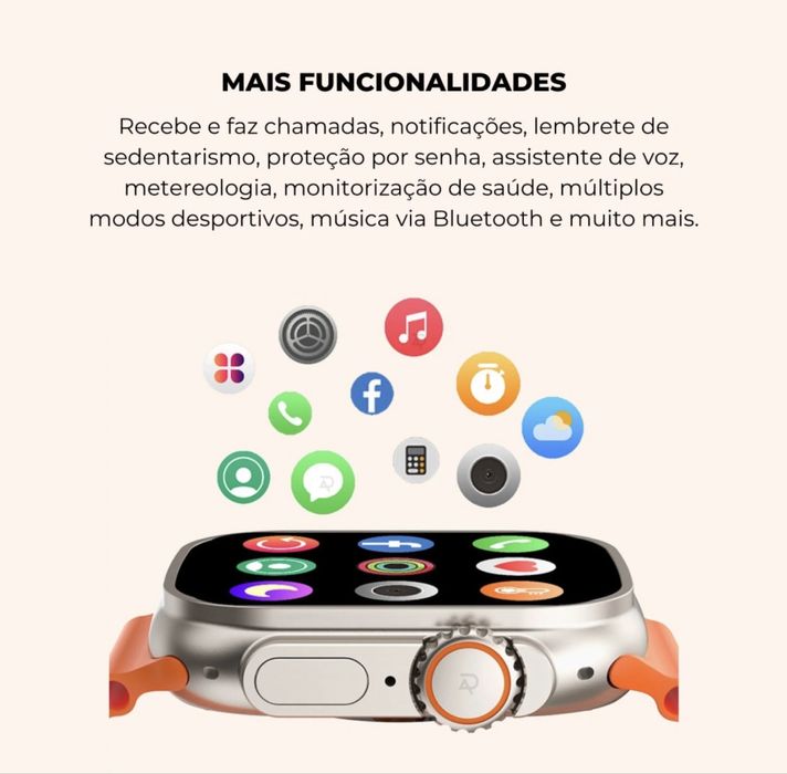 Conjunto Smartwatch Ultra + Fones