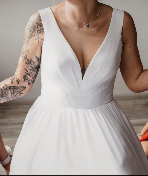 Suknia ślubna biała litera A rozmiar M/L