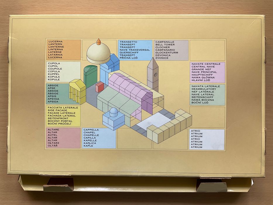 Klocki drewniane architektoniczne dla dzieci - 4 Bazyliki rzymskie