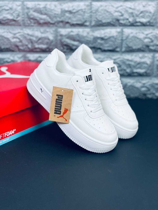 Кроссовки женские белые / Кеды Puma женские стильные Новинка! красовки Пума White женски лучшее предложение!