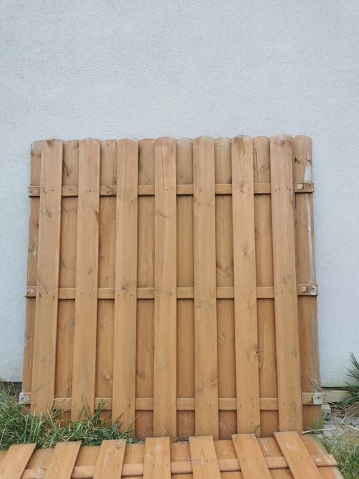 Płot drewniany deskowy holender 180 x 180 pergola