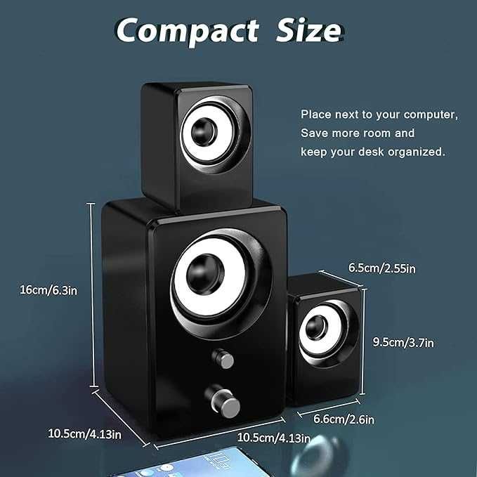 Głośniki komputerowe z subwooferem 3W + 2x 2,5W  AUX Jack 3,5 459