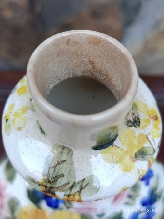 Garrafa de Cerâmica das Caldas da Rainha Sécla 20,5 cm