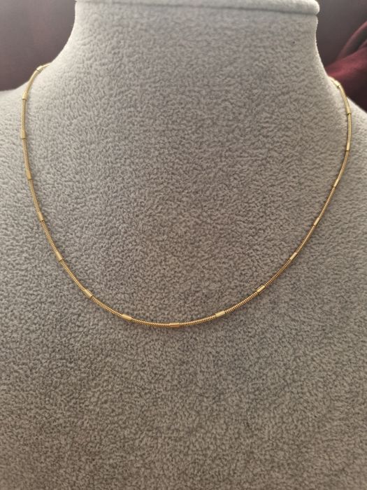 Złoty naszyjnik łańcuszek celebrytka stal chirurgiczna