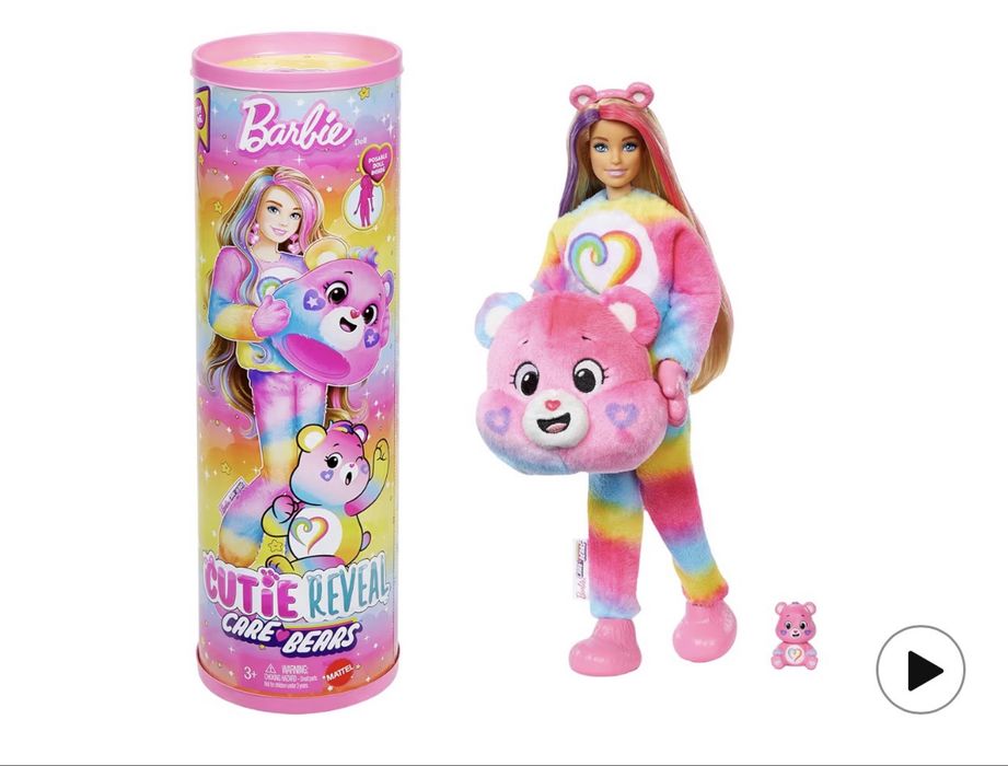 Barbie Cutie Reveal care bears Барбі ведмедик, пінгвін