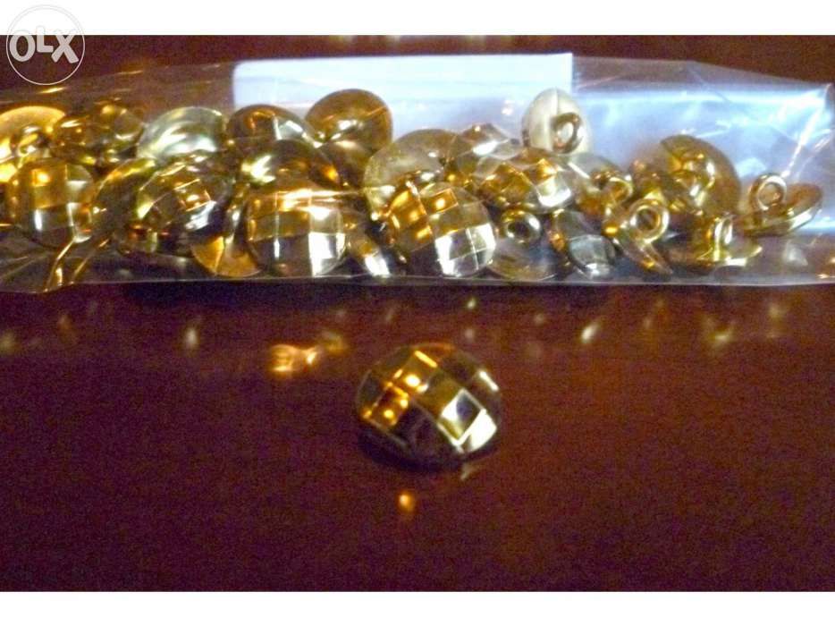 Botões "Vintage" ouro e prata