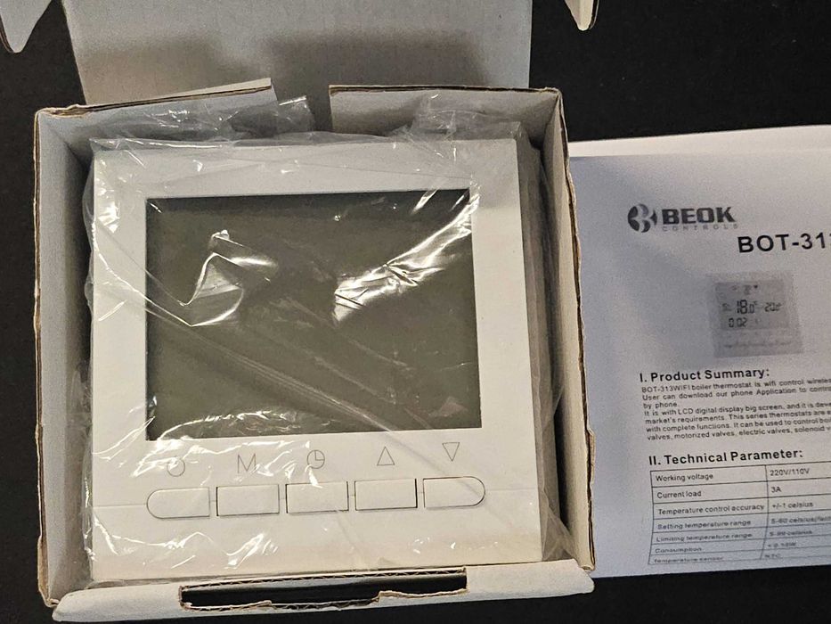 Termostat BEOK BOT-313 WiFi-BL bezpotencjałowy