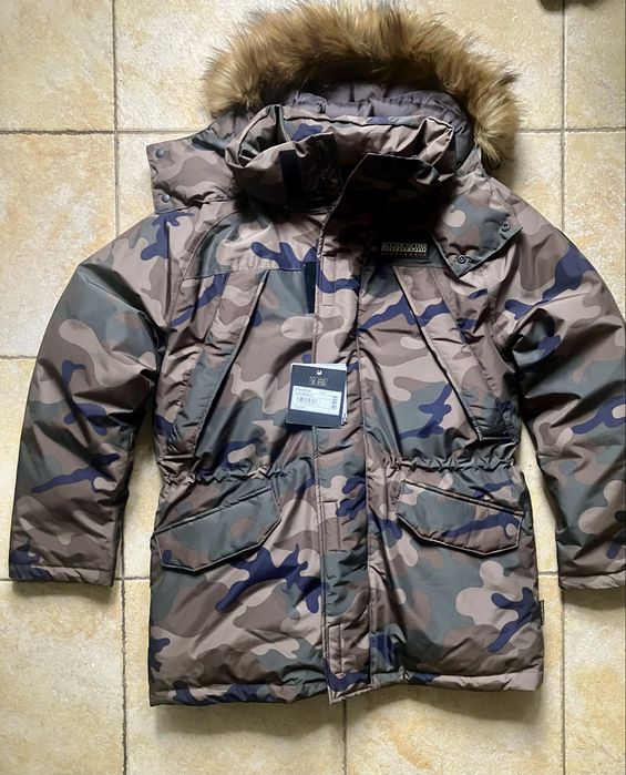 Napapijri Epoch Camo & Fur parka kurtka zimowa L NOWA z metkami