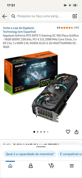 Novas. NVIDIA Gigabyte GeForce RTX 5070 Ti Gaming OC 16G