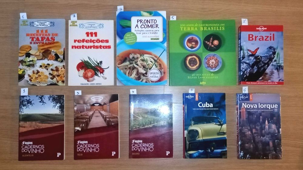 Vários livros (música, arte, literatura, técnicos, etc)