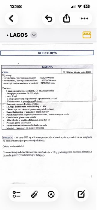 Kabina lakiernicza stolarska