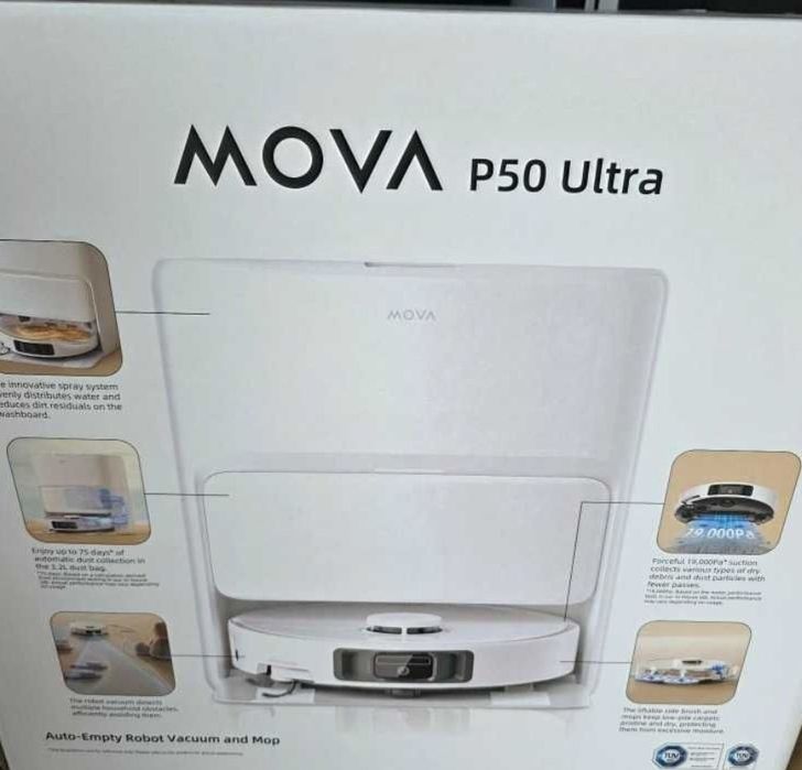 Robot sprzątający mopujący ze stacją MOVA P50 Ultra biały Dreame
