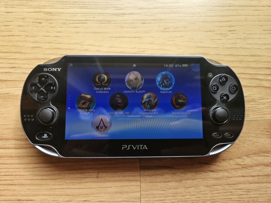 Konsola Sony PS Vita FAT (OLED) Model PCH-1004 | Karta 128GB | Zestaw + Etui + Ładowarka