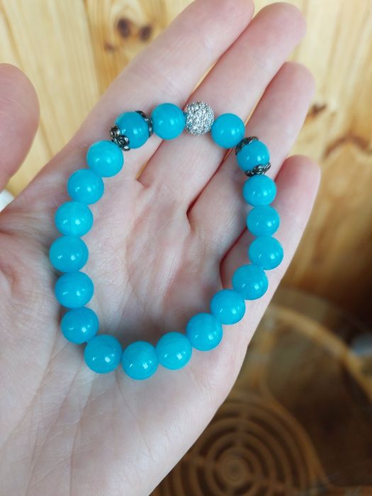 Браслет аквамарин 15-16 см